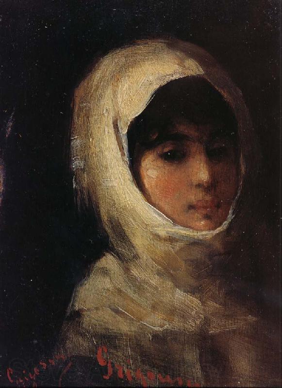 Nicolae Grigorescu Girl with White Veil France oil painting art